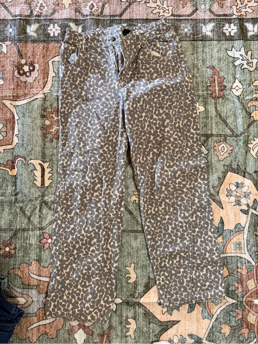 Women’s Leopard Print Wide-Leg Pants - Brown
